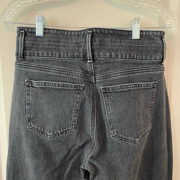 Ann Taylor The Straight Crop Black Denim Jeans Size 4 - Picture 4 of 6